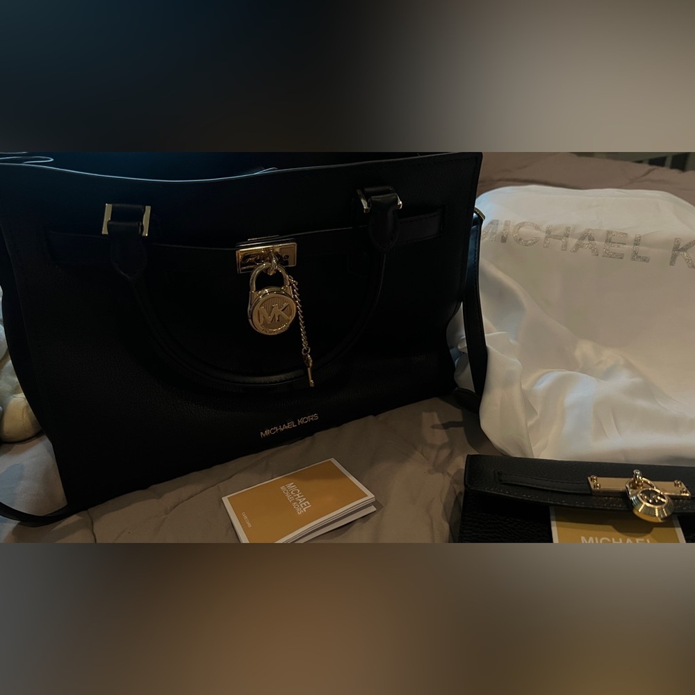 Michael Kors Black Wallet with Gold Accents
